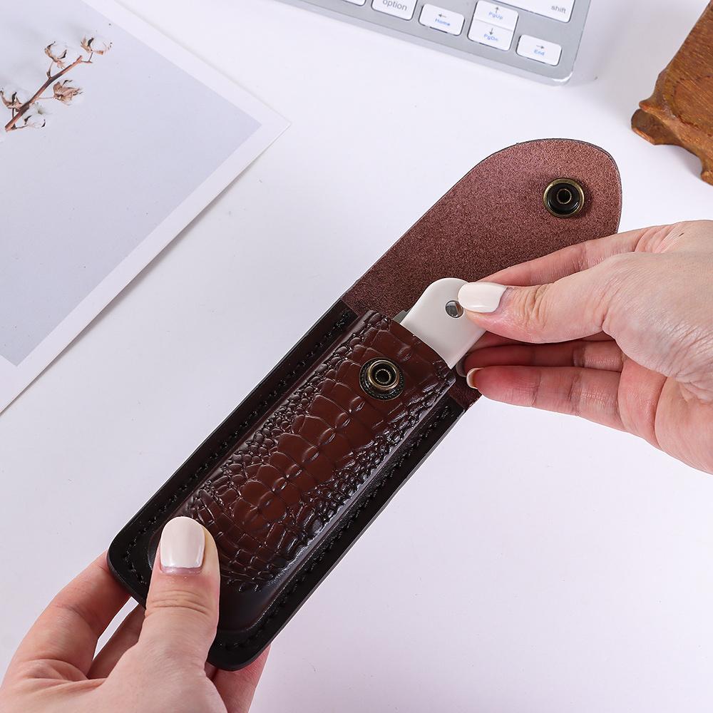 折りたたみナイフ用牛革シース - アウトドアツール用ストレー - Edc Everyday Carry Knives のレビューと価格
