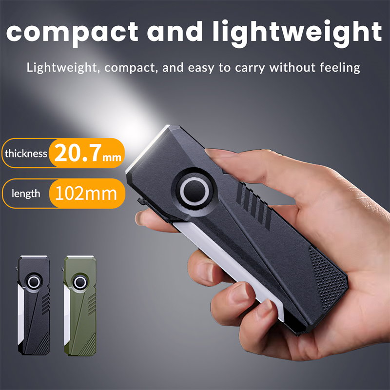 EDCタイプC充電式ポケット懐中電灯。RGBサイドライト、紫 - Edc Carry Clip のレビューと価格