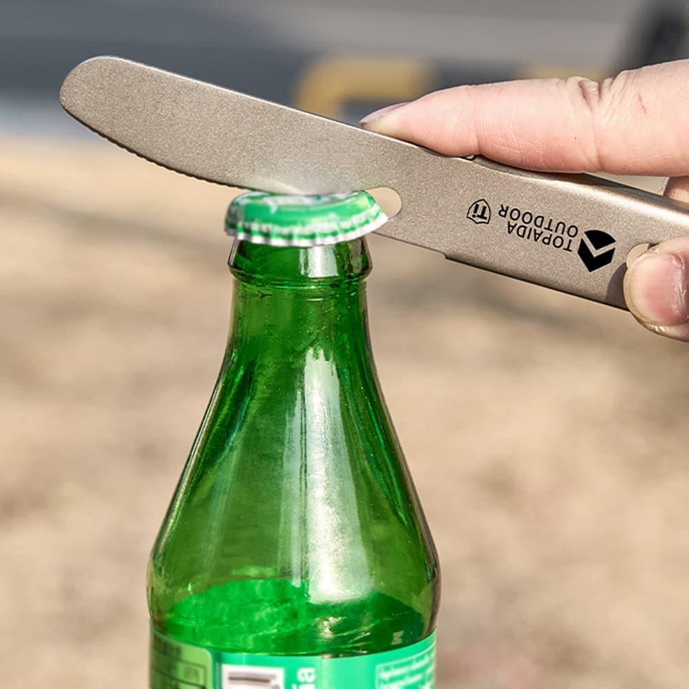 3in1チタン製キャンプ用フォーク、スプーン、ナイフのセット - Edc Everyday Carry Knives のレビューと価格